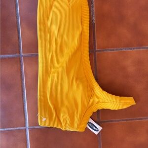 Old Navy Yellow Ribbed swimming top